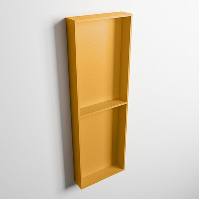 Mondiaz Easy nis 29.5x149.5x8cm voor Inbouw/opbouw 2 open vakken Solid surface Ocher/Ocher