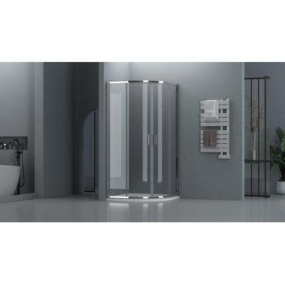 Adema Dawn Cabine de douche - 90x90cm - quart de cercle - chrome