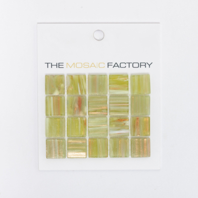 SAMPLE The Mosaic Factory Amsterdam carreau mosaïque 2x2x0.4cm pour mur et sol pour intérieur et extérieur carré Verre Vert Clair