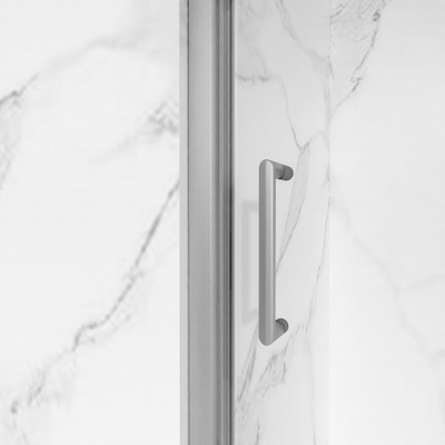 FugaFlow Eccelente Vetro Porte de douche - 90x200 - Profil en verre de sécurité - anti-calcaire - Acier inoxydable brossé PVD (RVS)