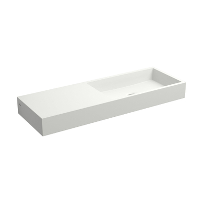 Clou Mini Wash Me fontein 56x19cm links zonder plug Aluite Wit mat