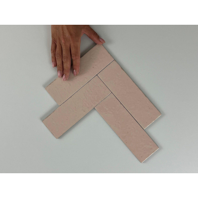 Terravito Nocino carreau mural - 6x18,6cm - rose brillant (rose)