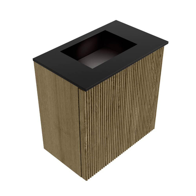 Mondiaz JOYA 40cm meuble de toilette - couleur Dusk - Vasque FAYE position Milieu Sans trou de robinet couleur Urban.