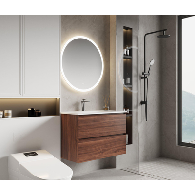 Saniclass Terra Meuble sous lavabo - 100cm - 2 tiroirs - châtaignier