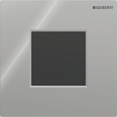 Geberit type 01 urinioir bedieningsplaat - batterij - vierkant - glans chroom
