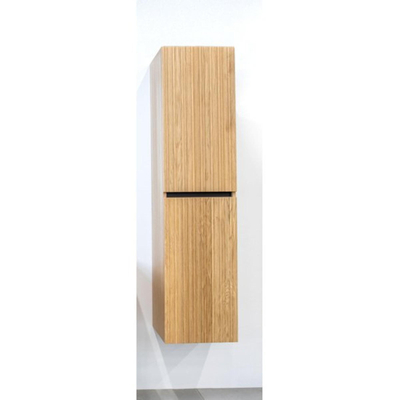 FugaFlow Eccelente Arredo armoire colonne 160cm 2 portes sans poignée bois caramel