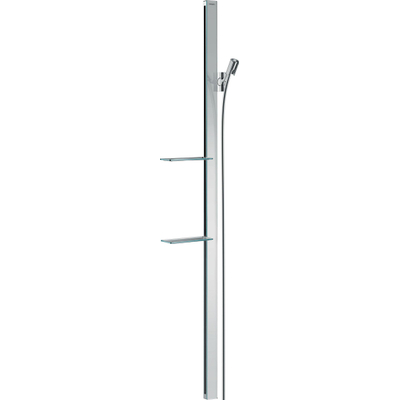 Hansgrohe Unica E - glijstang - met isiflex B - doucheslang - 160cm en casetta E zeepschaal - 150cm - hoogglans chroom