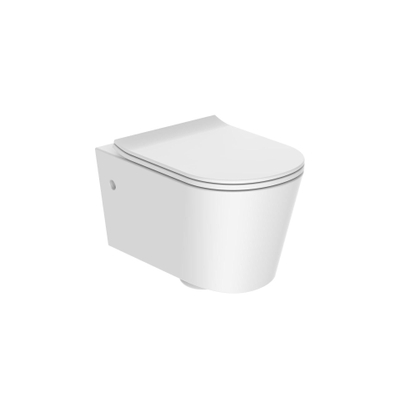 Nemo Spring Moon PACK toilette suspendue 545 x 360 x 365 mm en porcelaine sans rebord, avec abattant fin softclose Duroplast blanc