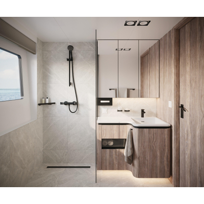 Hansgrohe Addstoris glashouder met glas mat zwart