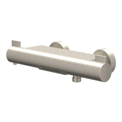 IVY Pact Badthermostaatkraan opbouw - Cooltouch - cascade uitloop - Geborsteld nickel PVD