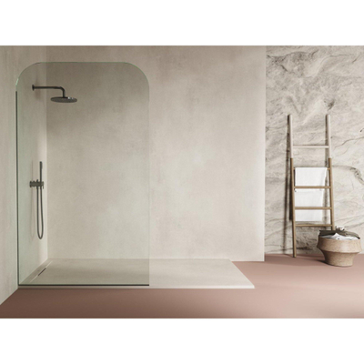 Zenon Essenza West Receveur de douche - 100x100cm - anti-dérapant - anti-bactérienne - marbre minéral - carré - Ego Cream (crème)