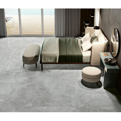 Terravito Davella carrelage mural et de sol - 60x60cm - rectifié - aspect pierre naturelle - Grey pulido poli (gris)