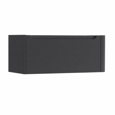 H&R Badmeubelen Juice Meuble sous vasque - 100x45x40cm - angle droit arrondi - 1 tiroir - poignée intégrée - anthracite mat