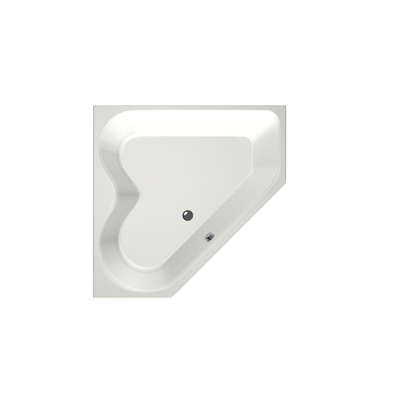 Xenz Cyprus Baignoire d'angle - 145x145x53 - bonde au milieu - acrylique - blanc mat