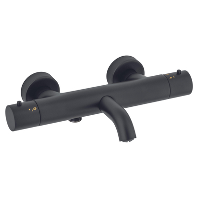 Go By Van Marcke Nero Robinet de baignoire - 28cm - mitigeur thermostatique - apparent - noir mat