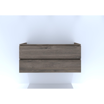 HR badmeubelen infinity meuble sous-vasque 120 cm 2 tiroirs (dsu) poignée en couleur espresso