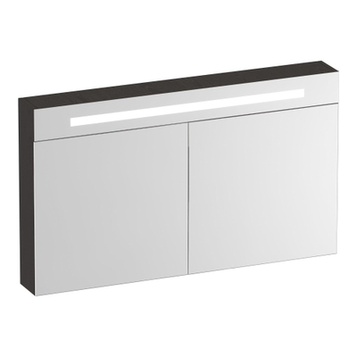 BRAUER Promise Deluxe armoire de toilette – 119 x 70 x 15 cm – LED directe en haut – Timber Anthracite