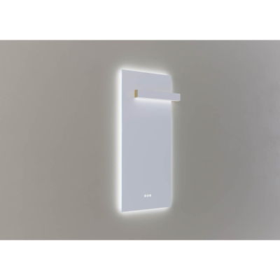 Thebalux M23 miroir – 50 x 110 cm – LED indirecte tout autour – température de couleur réglable, à intensité variable – Noir mat