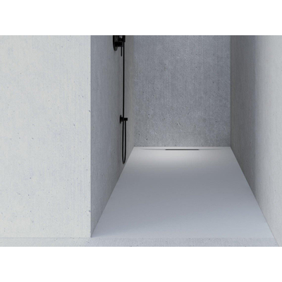 Riho Isola Receveur de douche 120x90x3cm Marbre de synthèse Structure ardoise mat anthracite