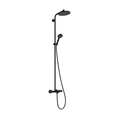 Hansgrohe Activera S - showerpipe - 240 - 1jet - baduitloop - Ecostat Fine - ecosmart - mat zwart