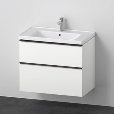 Duravit d-neo ensemble de meubles avec meuble avec 2 tiroirs à fermeture douce 80x20x48cm incl. lavabo blanc mat