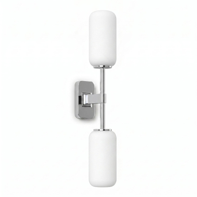 Astro Tacoma Twin Applique/Plafonnier - 230V - IP44 - cylindre - verre blanc - chrome