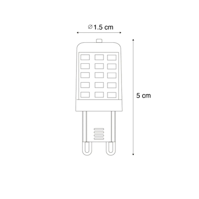 Luedd LED lampe - G9 - 3W - 2700K - 250LM - dimmable