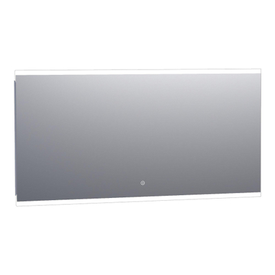 BRAUER Jasper miroir – 140 x 70 cm – LED directe en haut – à intensité variable, commande tactile – Aluminium