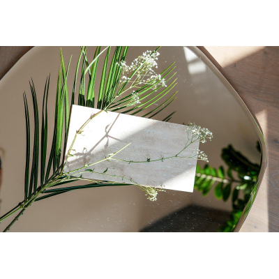 Wellmark Plateau/plateau en travertin 30x13cm Beige