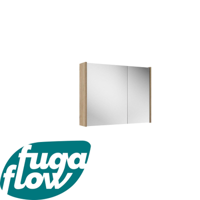 FugaFlow Eccelente Arredo Armoirede toilette 80cm avec panneau latéral chêne