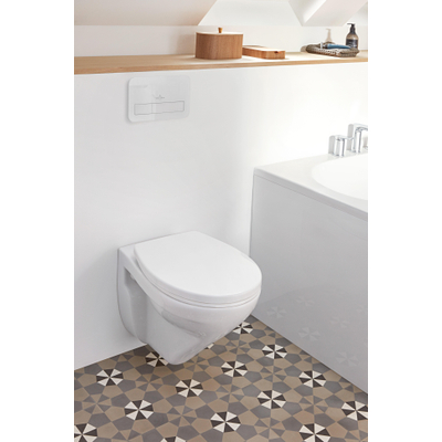 Villeroy & Boch Viconnect 2 knops bedieningsplaat - glas - Glass White (glans wit)