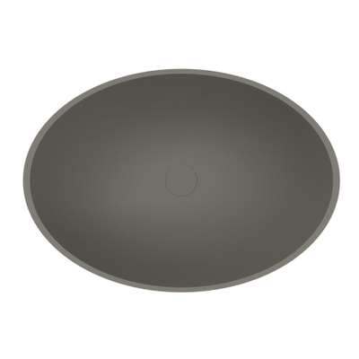 Arcqua Prince Vasque à poser - ovale - 49x34cm - quartz mat gris