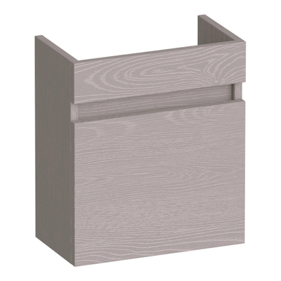 BRAUER Joy meuble de lavabo pour lave-mains - 40x45x22cm - 1 porte - sans poignée - ouvrant à droite - Timber Greige
