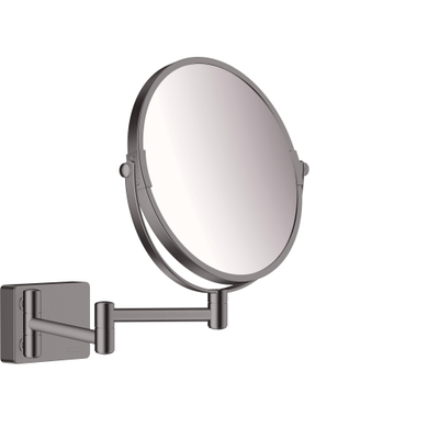 Hansgrohe Addstoris Make-up - spiegel 3x vergroting - geborsteld zwart chroom (antraciet)