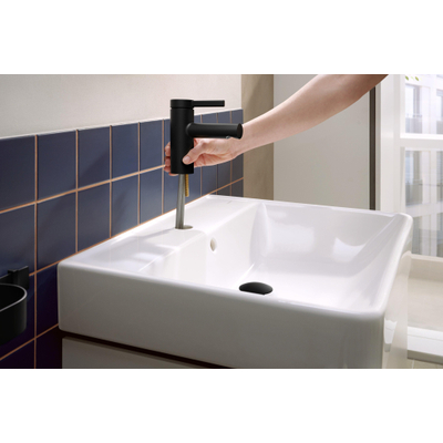 Hansgrohe Zesis S eengreeps wastafelmengkraan 70 CoolStart met trekwaste mat zwart