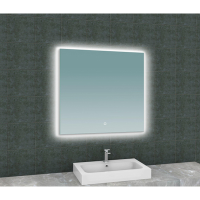 Wiesbaden Soul spiegel vierkant met LED, dimbaar en spiegelverwarming 80 x 80 cm