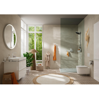Hansgrohe Tecturis s 1 greeps wastafelkraan - 150 Fine - coolstart - zonder waste set - mat wit