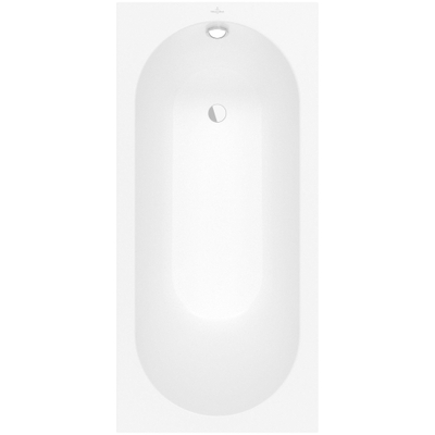 Villeroy & Boch Oberon kunststof bad quaryl ovaal - 160x75x45cm - inclusief poten - Stone White (mat wit)