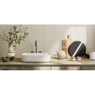 SAMPLE Ceramica Rondine Volume Keramische wand - Ivory