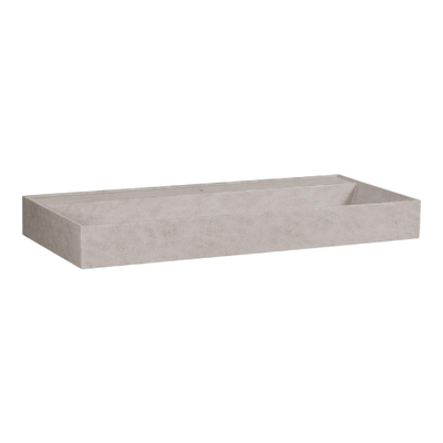 Saniclass Beton meubelwastafel 100x46x11cm zonder overloop 1 wasbak 1 kraangat Beton OUTLETSTORE