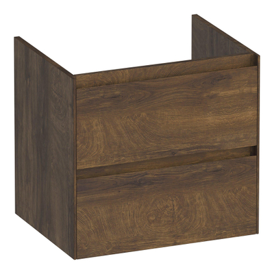 BRAUER Inspire wastafelonderkast 60 2 softclose lades - greeploos - 1 sifon uitsparing - Grove