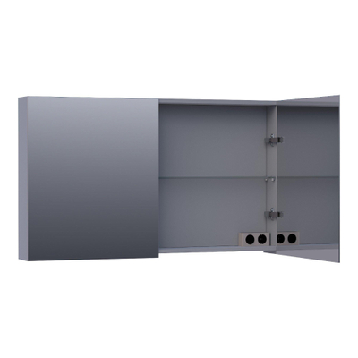 BRAUER Plain Armoire de toilette 119x70x15cm Gris mat