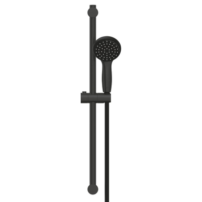 Grohe Vitalio Start Glijstangset - Handdouche - ø10cm - 2 straalsoorten - 60cm - Doucheslang - 175cm - mat zwart TWEEDEKANS