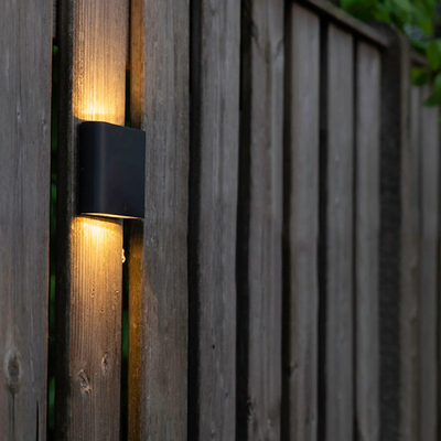 QAZQA Batt applique murale - 11.5x9x3cm - LED incl. - IP65 - gris foncé mat