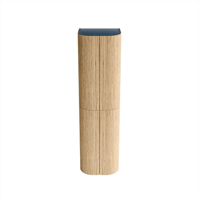 MONDIAZ KURVE Colonne de salle de bains 160cm couleur Oak avec 4 portes