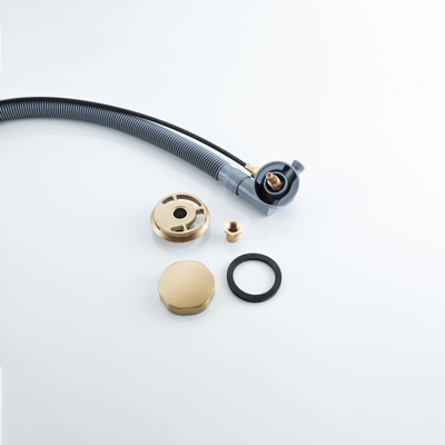 FugaFlow Eccelente Acces Badafvoercombinatie - draaibediening - verlengd - geborsteld messing (goud)