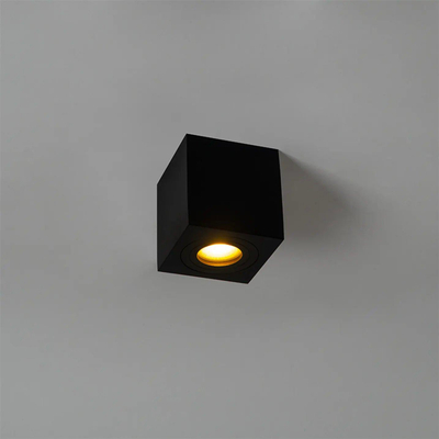 QAZQA Capa badkamer opbouwspot - 9x9x9.5cm - vierkant - mat zwart