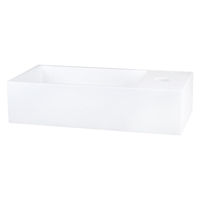 Differnz Solid Lavabo pour WC solid surface blanc 36 x 18,5 x 9 cm