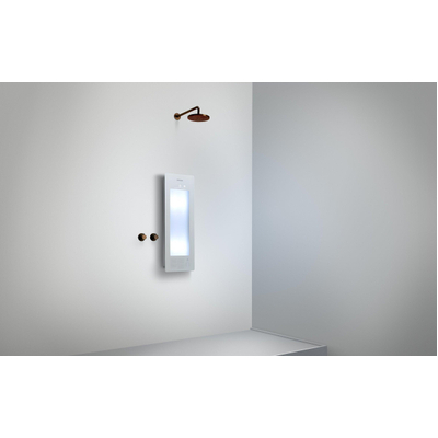 Sunshower Round Small Plus infrarouge et lumière UV en applique incl. support mural 95x33x12cm Blanc