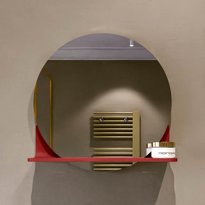 Mondiaz SPOT miroir – Ø 40 cm – avec tablette – Fire (rouge)
